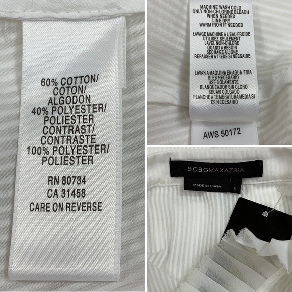 BNWT BCBG MAX AZRIA tonal stripe sleeveless blouse - Picture 5 of 8